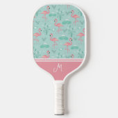 Gepersonaliseerde Flamingo Gift Monogram Pickleball Paddle (Voorkant)