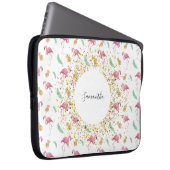 Gepersonaliseerde Flamingo Gold Ananas Laptop Hoes (Voorkant Rechts)