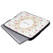 Gepersonaliseerde Flamingo Gold Ananas Laptop Hoes (Voorkant onderkant)