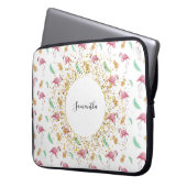 Gepersonaliseerde Flamingo Gold Ananas Laptop Hoes (Voorkant Links)
