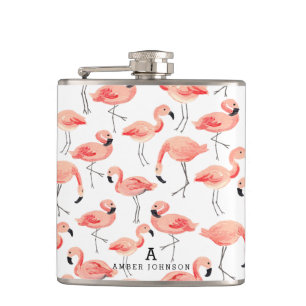 Gepersonaliseerde Flamingo Heupfles