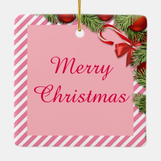  gepersonaliseerde Flamingo Keramisch Ornament (Achterkant)