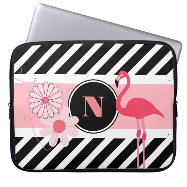  gepersonaliseerde Flamingo Laptop Sleeve (Voorkant)