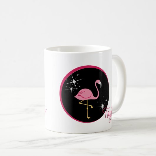 Gepersonaliseerde Flamingo Mok (Voorkant rechts)