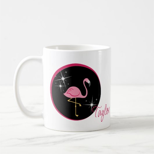 Gepersonaliseerde Flamingo Mok (Links)