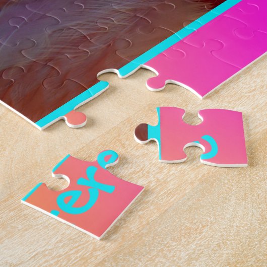 Gepersonaliseerde Flamingo Puzzle Legpuzzel (Zijkant)