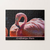 Gepersonaliseerde Flamingo Puzzle Legpuzzel (Horizontaal)