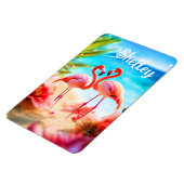 Gepersonaliseerde Flamingo thema magneet (Linkerzijde)