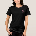 Gepersonaliseerde Flamingo wijndrinker Novelty Gag<br><div class="desc">Schattige gepersonaliseerd flamingo gag T-shirt. Voeg jouw namen of berichten toe door hierboven op de knop "Personaliseren" te klikken</div>