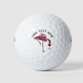 Gepersonaliseerde Flamingo Wine Drinker Novelty Gi Golfballen (Voorkant)