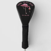 Gepersonaliseerde Flamingo Wine Drinker Sporting G Golfheadcover (Voorkant)