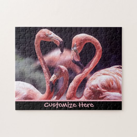 Gepersonaliseerde Flamingos Puzzle Legpuzzel (Horizontaal)