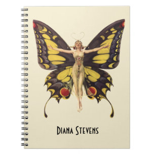  gepersonaliseerde Flapper Butterfly Notitieboek