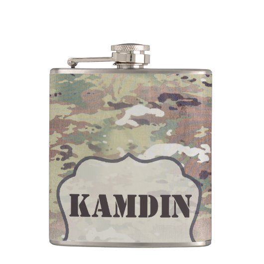 Gepersonaliseerde Flask Army OCP Camo Uniform Camo Heupfles (Voorkant)