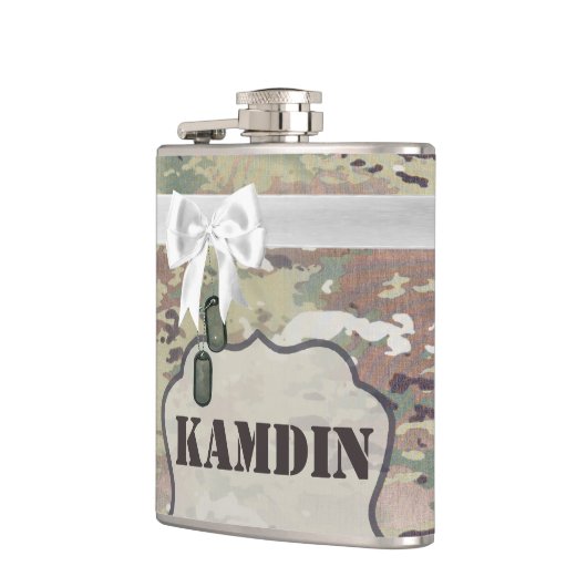 Gepersonaliseerde Flask Army OCP Camo Uniform Camo Heupfles (Links)