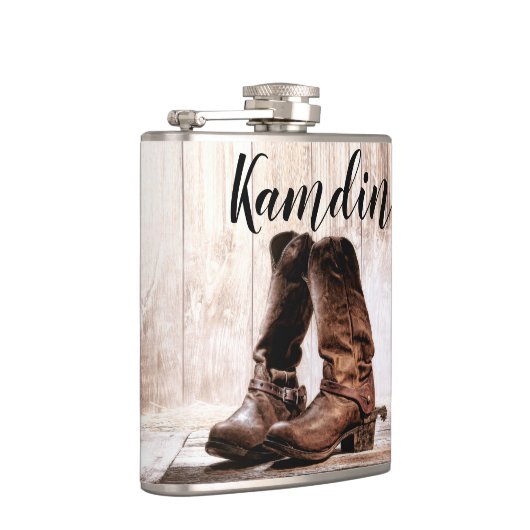 Gepersonaliseerde Flask boots country western we Heupfles (Rechts)