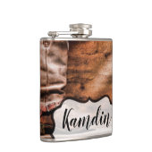 Gepersonaliseerde Flask Cowboy Laarzen Schuur Hout Heupfles (Rechts)