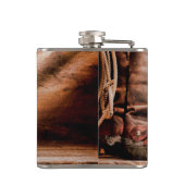 Gepersonaliseerde Flask Cowboy Laarzen Schuur Hout Heupfles (Achterkant)