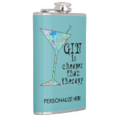 GEPERSONALISEERDE FLASK - GIN IS KAPER DAN THERAPI HEUPFLES (Rechts)