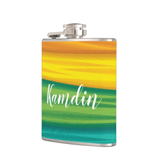 Gepersonaliseerde Flask lgbtq regenboog vlag lesbi Heupfles (Links)