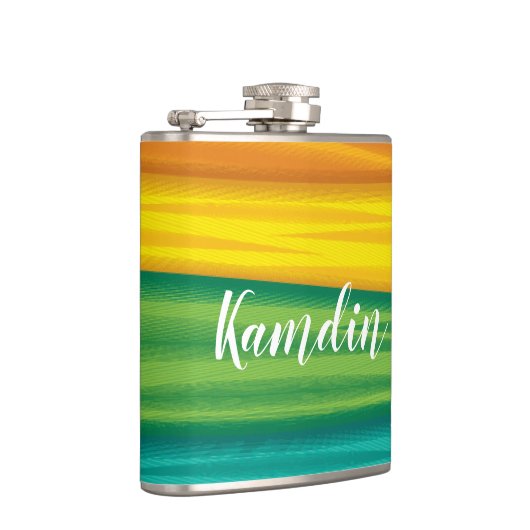 Gepersonaliseerde Flask lgbtq regenboog vlag lesbi Heupfles (Rechts)