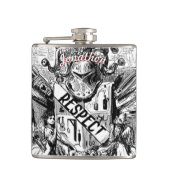 Gepersonaliseerde Flask Respecteer de Ridder Heupfles (Voorkant)