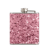 Gepersonaliseerde Flask Roos Gold Glitter Heupfles (Achterkant)
