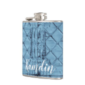 Gepersonaliseerde Flask Rustieke Tin Panel Plafond Heupfles (Links)