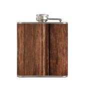 Gepersonaliseerde Flask Schuur Hout Land Rustiek Heupfles (Achterkant)