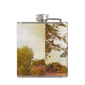 Gepersonaliseerde Flask Sunset Barn Country Rustic Heupfles (Achterkant)