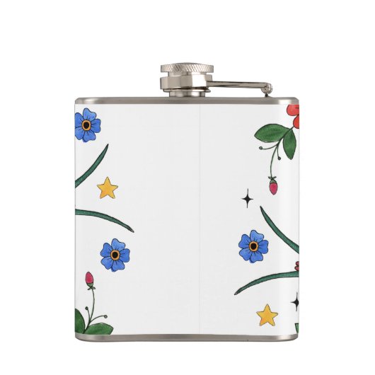 Gepersonaliseerde Flask Traditional Bird Tattoo Sp Heupfles (Achterkant)