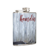 Gepersonaliseerde Flask Wit Wassen Hout Schuur Deu Heupfles (Rechts)