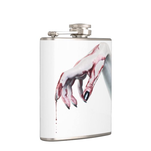 Gepersonaliseerde Flask zombie bloed druppel vampi Heupfles (Rechts)