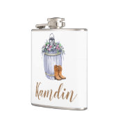 Gepersonaliseerde Flask Zomer Land Bruiloft Rustie Heupfles (Links)
