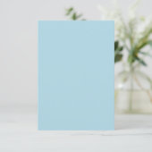 Gepersonaliseerde Flat Bedankt Card-Light Blue kle (Staand voorkant)