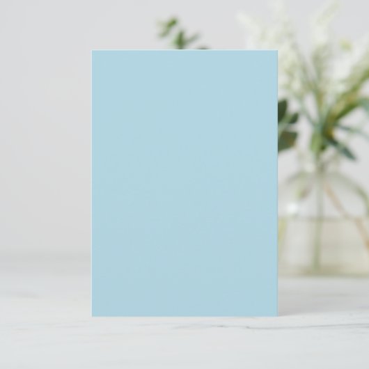 Gepersonaliseerde Flat Bedankt Card-Light Blue kle (Staand voorkant)