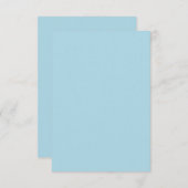 Gepersonaliseerde Flat Bedankt Card-Light Blue kle (Voorkant / Achterkant)