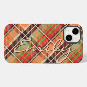Gepersonaliseerde Flat Checkered Plaid Case-Mate iPhone Case (Achterkant (horizontaal))