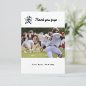 Gepersonaliseerde flat dank u kaart met Ninja afbe (Staand voorkant)