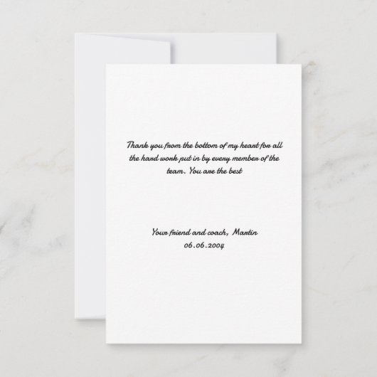 Gepersonaliseerde flat dank u kaart met Ninja afbe (Achterkant)