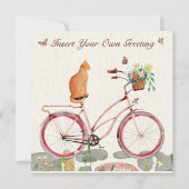 Gepersonaliseerde Flat Kaart Le Chat à Vélo (Voorkant)