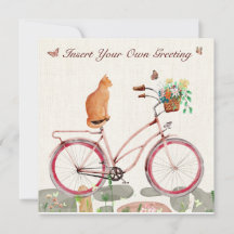 Gepersonaliseerde Flat Kaart Le Chat à Vélo