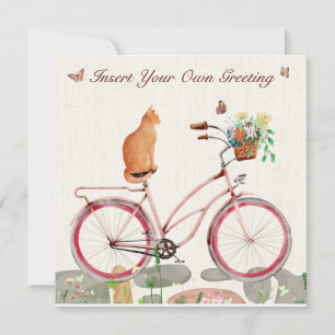 Gepersonaliseerde Flat Kaart Le Chat à Vélo