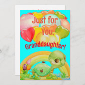 Gepersonaliseerde Flat kleindochter's BirtHoliday  Feestdagenkaart (Voorkant / Achterkant)