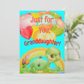 Gepersonaliseerde Flat kleindochter's BirtHoliday  Feestdagenkaart (Staand voorkant)