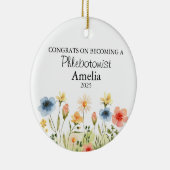 Gepersonaliseerde flebotomist Ornament, Afstuderen Keramisch Ornament (Rechts)