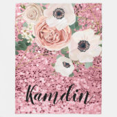 Gepersonaliseerde Fleece Gooi Geometric Garden Roo Deken (Voorkant)