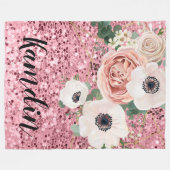 Gepersonaliseerde Fleece Gooi Geometric Garden Roo Deken (Voorkant (Horizontaal))