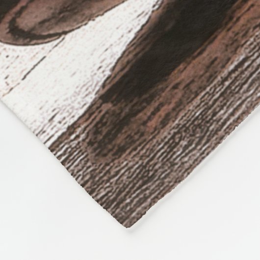 Gepersonaliseerde Fleece Gooi laarzen land rustiek (Hoek)