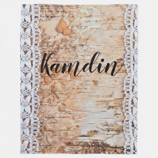 Gepersonaliseerde Fleece Gooi land schuur hout kan (Voorkant)